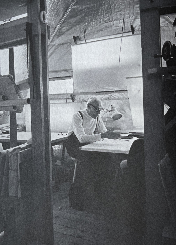 Sigurd Lewerentz in his own studio 